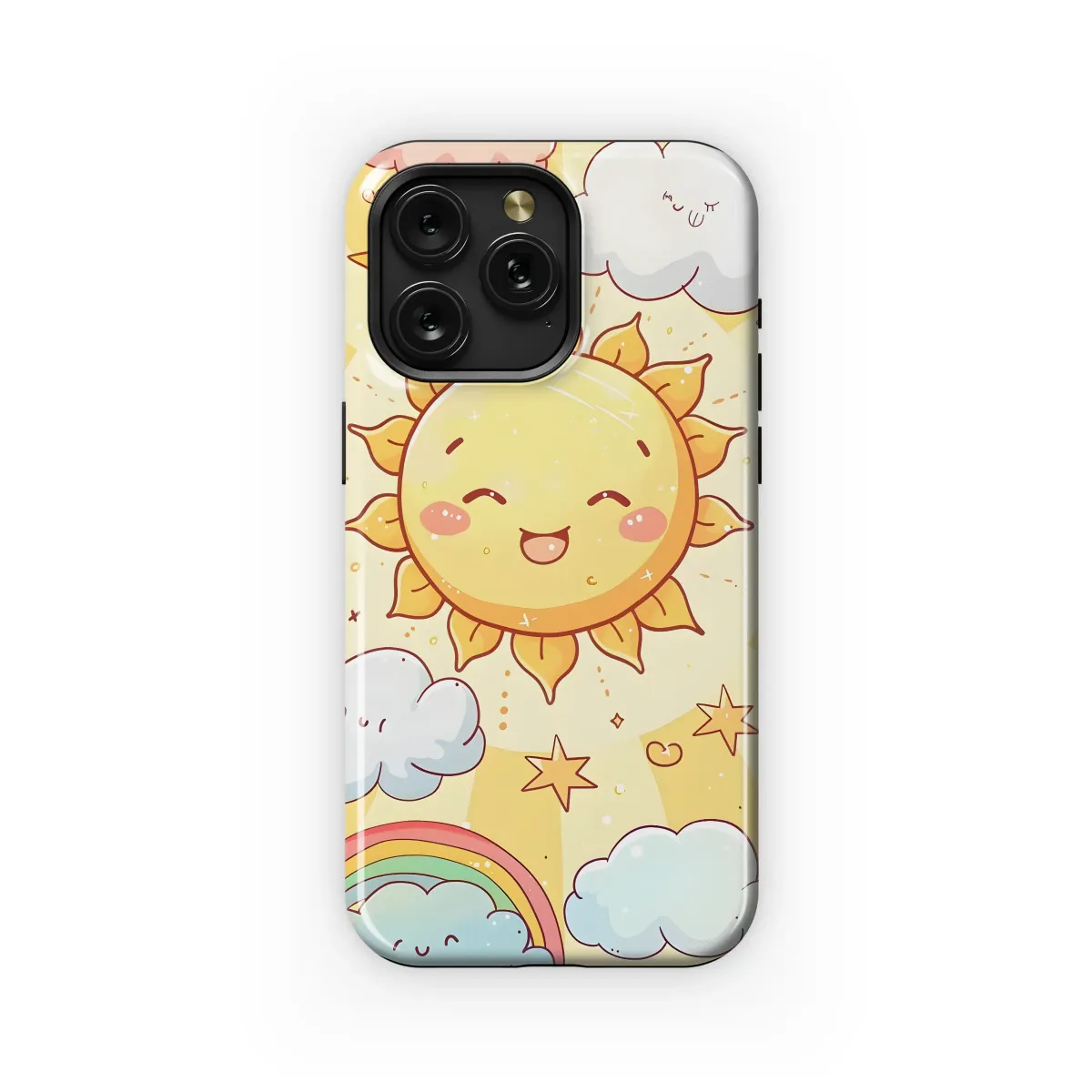 Happy Sunny Rainbow Clouds
 Phone Case iPhone Samsung Cover Pixel 5703 - Image 1