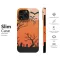 Haunted Graveyard Bat Flight Silhouette Phone Case iPhone Samsung Cover Pixel 6993 - Image 7