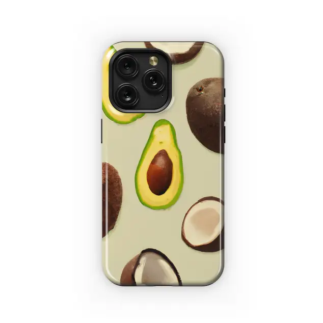 Hawaiian Avocado Pineapple Coconut Phone Case iPhone Samsung Cover Pixel 3382