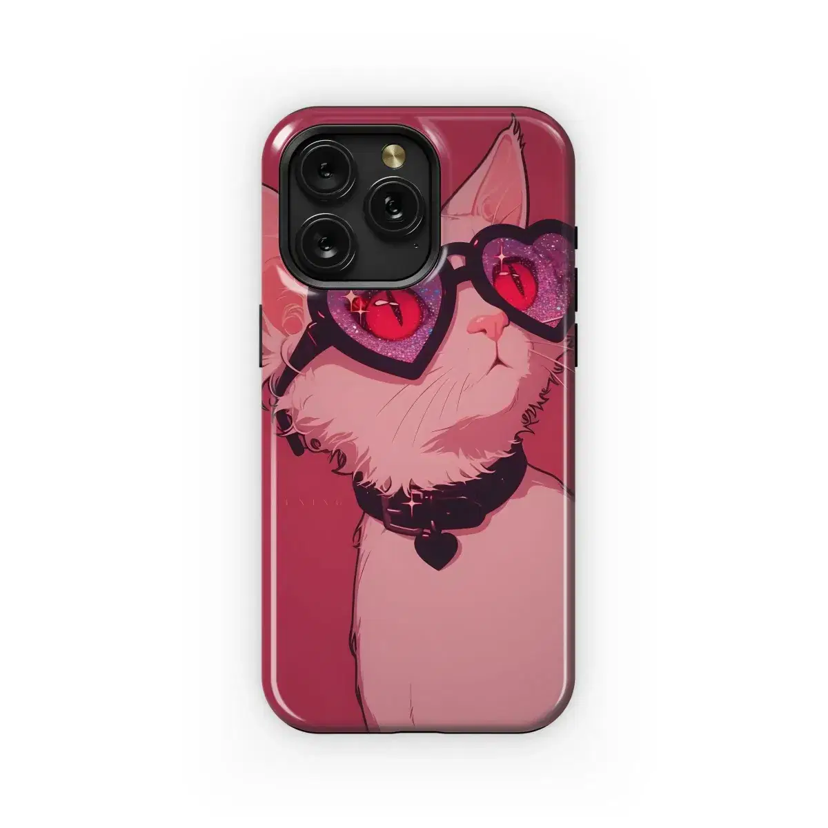Heart Eyes Kitty Vibes Phone Case iPhone Samsung Cover Pixel 4882 - Image 1