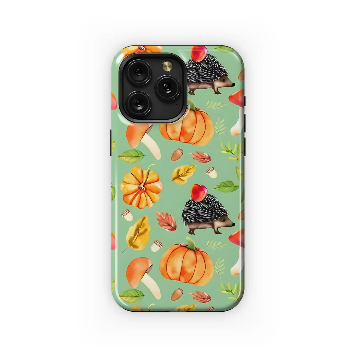 Hedgehog's Cozy Autumn Gathering Phone Case iPhone Samsung Cover Pixel 6182 - Image 1