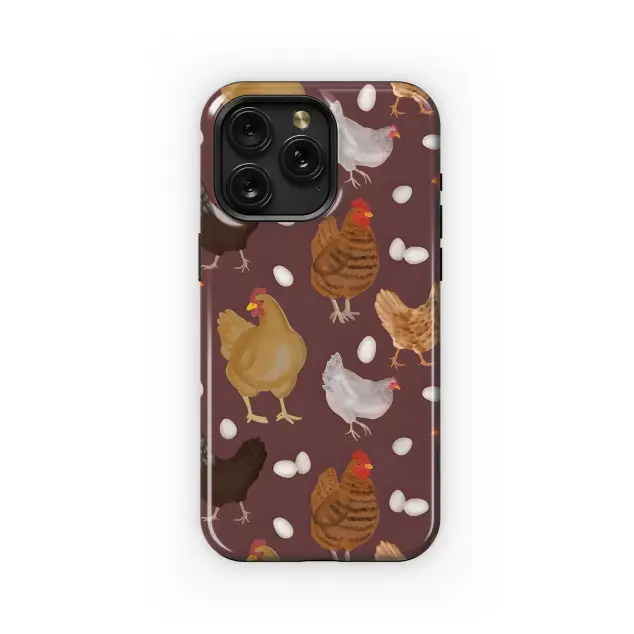 Hen & Egg Patterned Design
 Phone Case iPhone Samsung Cover Pixel 5163