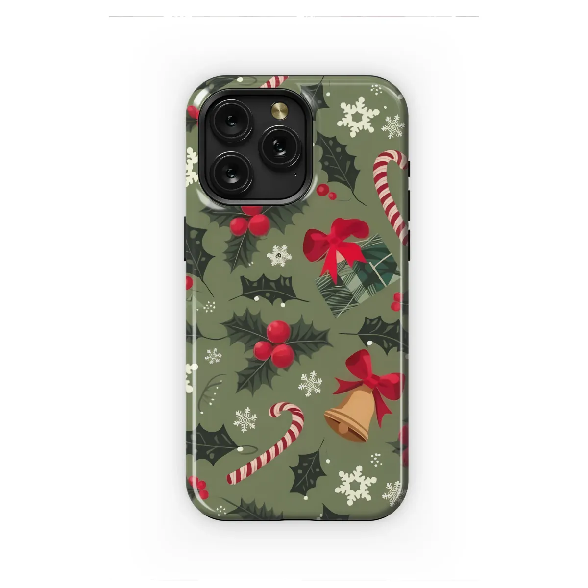 Holly Berry & Candy Cane Dreams Phone Case iPhone Samsung Cover Pixel 7989 - Image 1