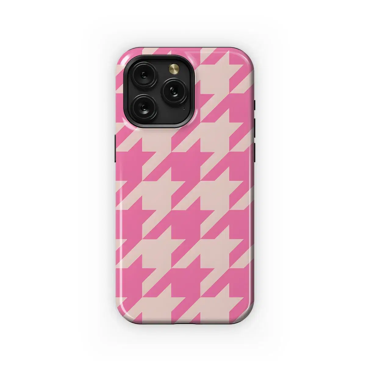 Houndstooth Pattern Phone Case iPhone Samsung Cover Pixel 2376 - Image 1