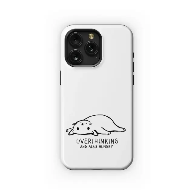 Hungry & Overthinking Cat
 Phone Case iPhone Samsung Cover Pixel 4735