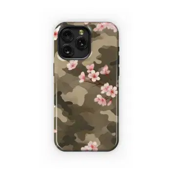 Hunter Camo Cherry Blossom Print Phone Case iPhone Samsung Cover Pixel 3733 - Image 1