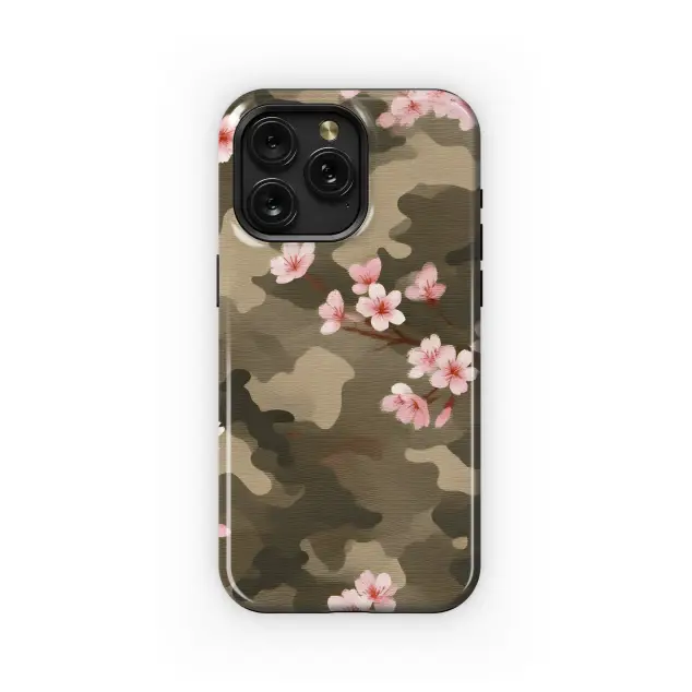 Hunter Camo Cherry Blossom Print Phone Case iPhone Samsung Cover Pixel 3733