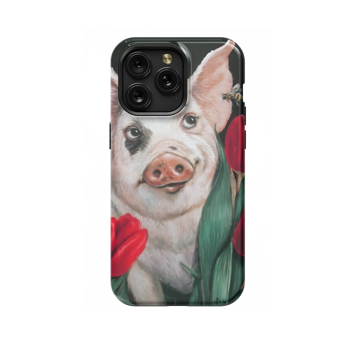 Pig and Tulips iPad Air 2 Phone Case - Image 1