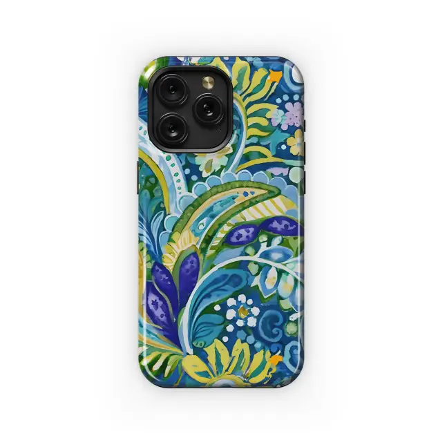 iPhone 11 Pro Max Vibrant Paisley Watercolor Floral Phone Case