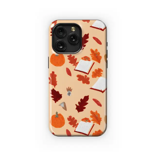 iPhone 13 Autumn Print with Storybook Imagery Phone Case