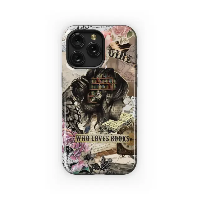 iPhone 14 Pro Max Girl Who Loves Books Phone Case