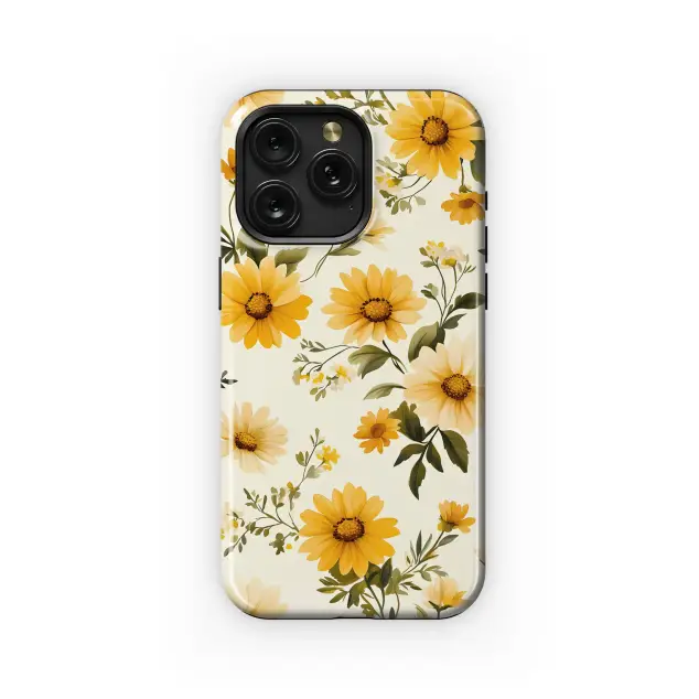 iPhone 14 Pro Max Golden Sunshine Wildflower Meadow Art Phone Case