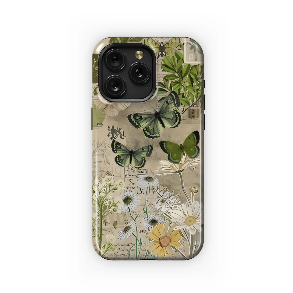 iPhone 15 Cottagecore Nature Scrapbook Phone Case - Image 1