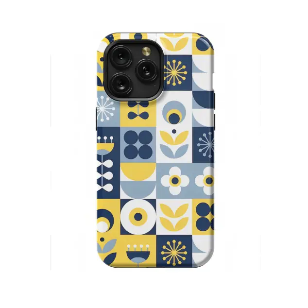 iPhone 16 Plus Trendy Cute Geometric Mosaic Phone Case