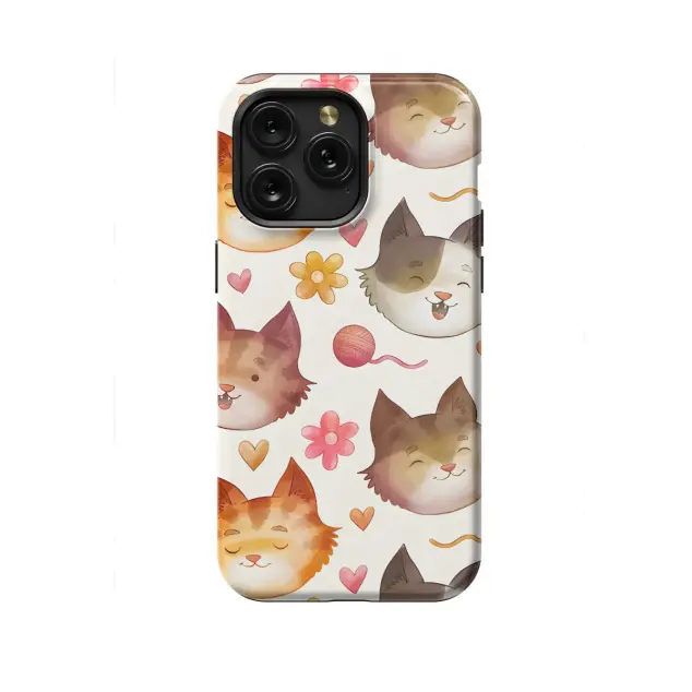 iPhone 16 Plus Watercolor Cat Day Phone Case