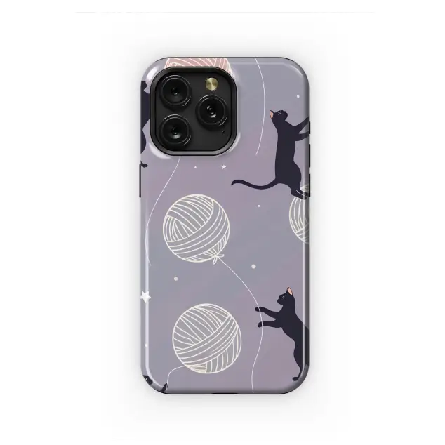 iPhone 16 Pro Max A Feline Dream of Floating Yarn Phone Case