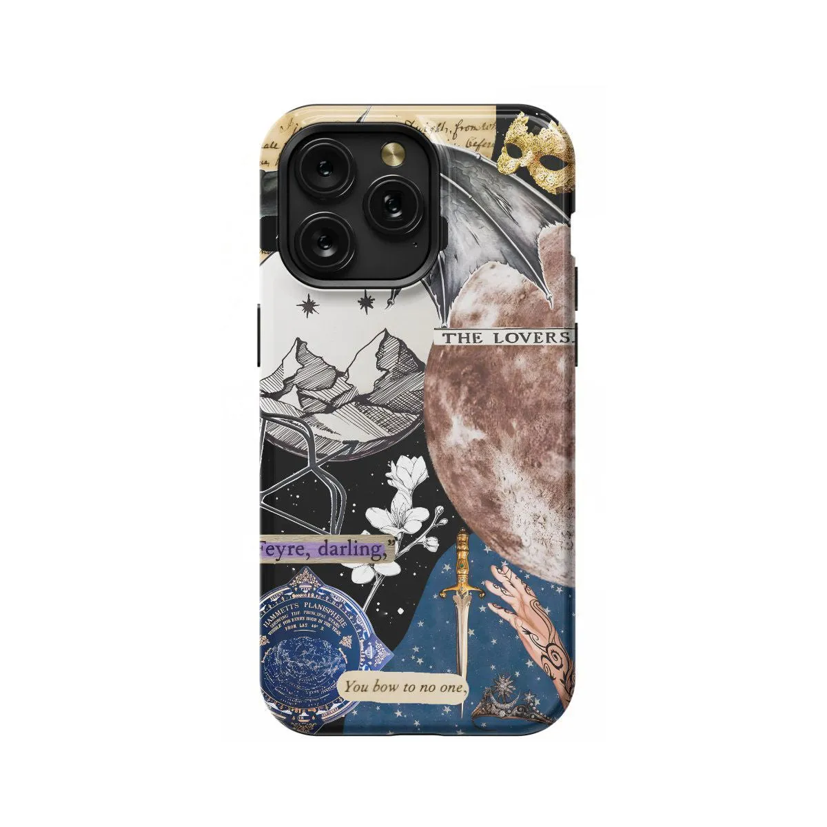 Acotar Collage Celestial Acomaf Night Court Moon Stars # iPhone 16 Pro Max Phone Case - Image 1