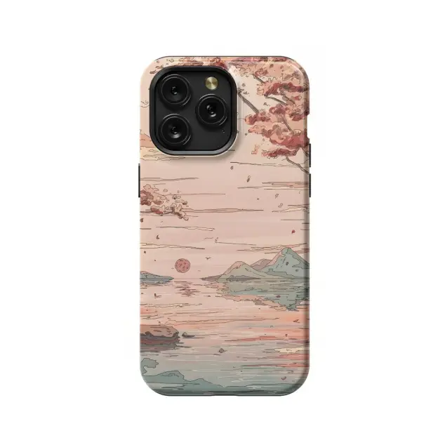 iPhone 16 Pro Max Anime Lofi Landscape River Phone Case