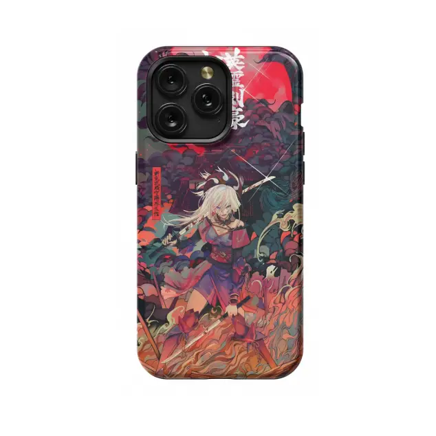 iPhone 16 Pro Max Anime Samurai Cyberpunk Art Phone Case