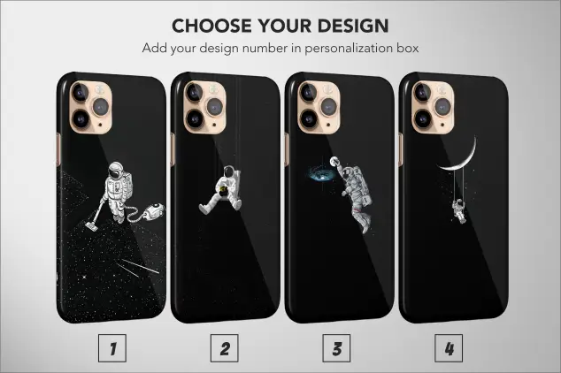 iPhone 16 Pro Max Astronaut Black Funny Galaxy Space Moon Planets Phone Case