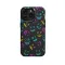 Black Neon Faces iPhone 16 Pro Max Phone Case - Image 1