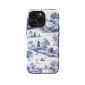 Blue Windmill House Trees Toile De Jouy iPhone 16 Pro Max Phone Case - Image 1