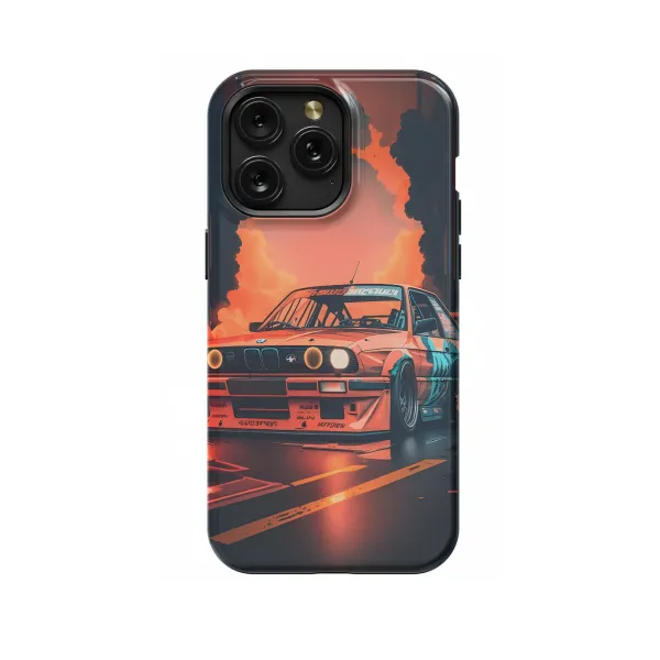 BMW E Cartoon iPhone 16 Pro Max Phone Case - Image 1