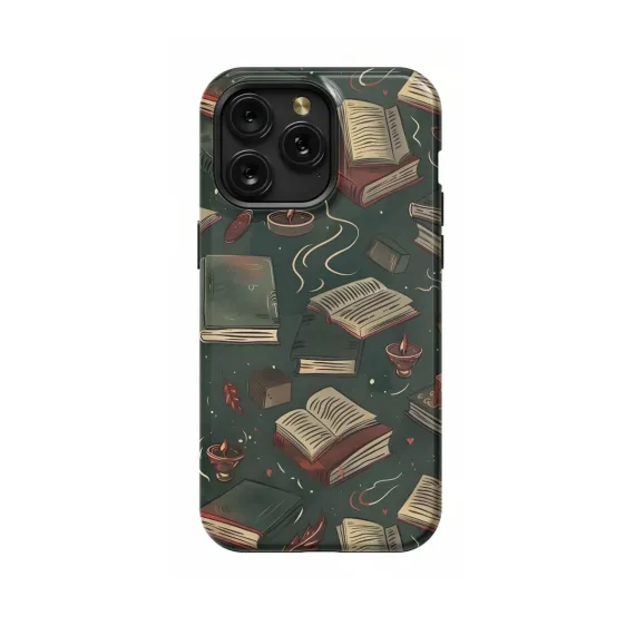 Book Aesthetic - Literary Design Monogram Option - More iPhone 16 Pro Max Phone Case - Image 1