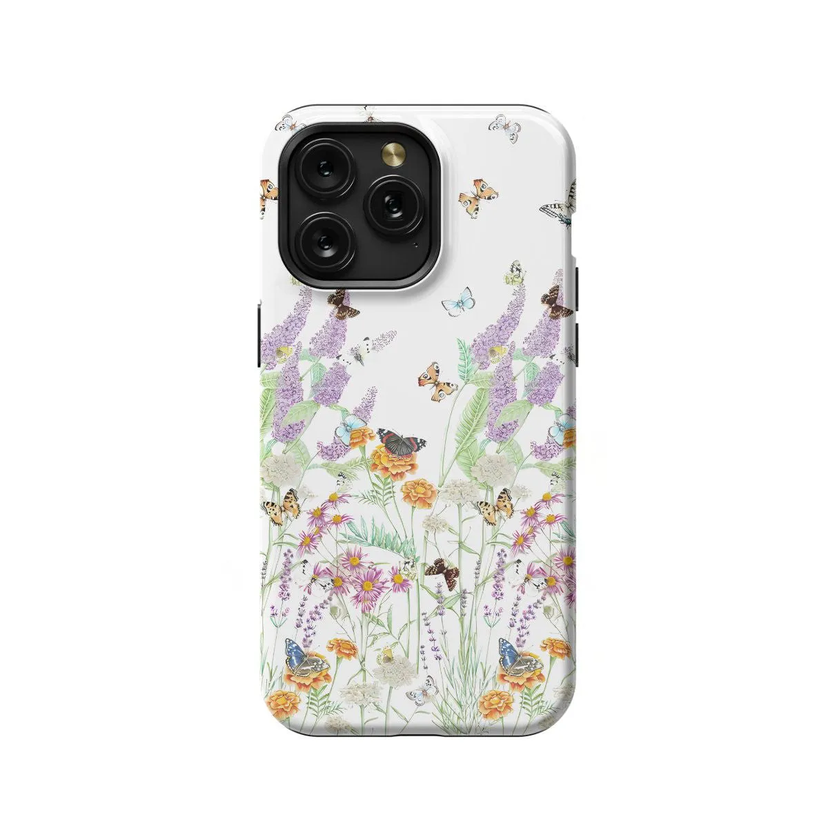 Butterfly Floral iPhone 16 Pro Max Phone Case - Image 1