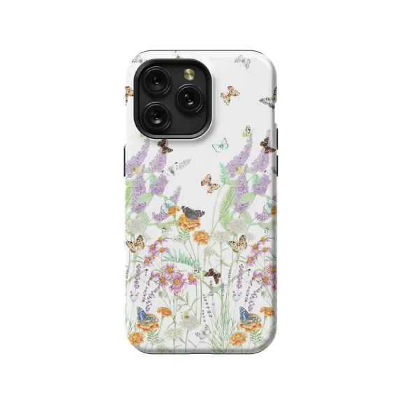 Butterfly Floral iPhone 16 Pro Max Phone Case - Image 1