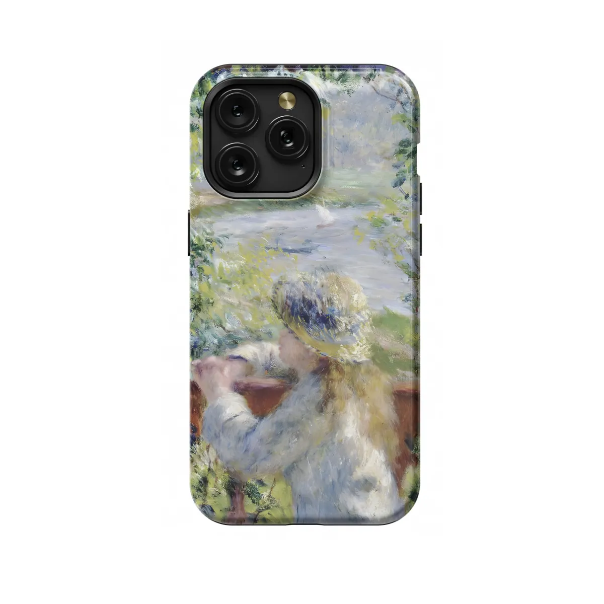 By the Water (Near the Lake) Pierre-Auguste Renoir iPhone 16 Pro Max Phone Case - Image 1