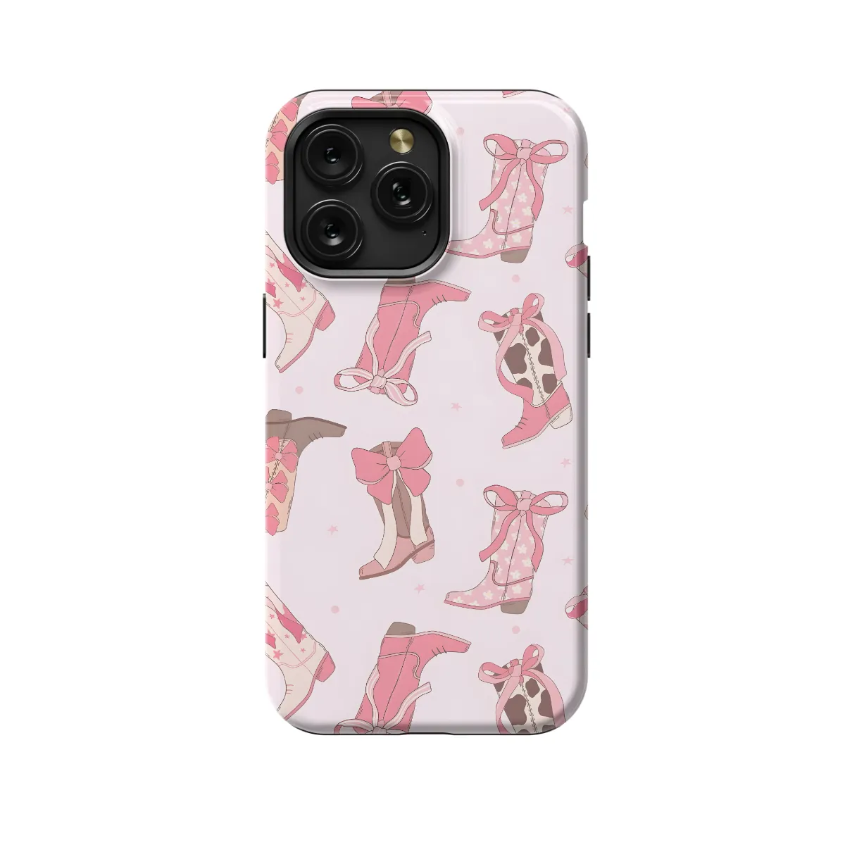 Coquette Cowgirl Bow Girly Cute Pink iPhone 16 Pro Max Phone Case - Image 1