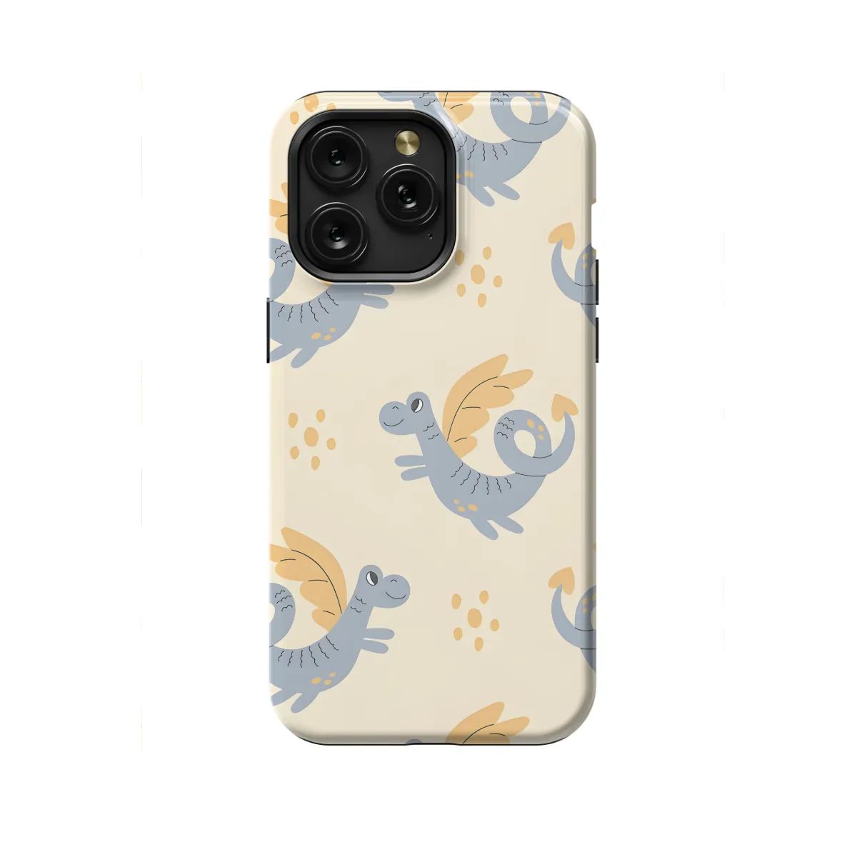 Cute Childish Seamless Dragon iPhone 16 Pro Max Phone Case - Image 1