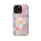 Floral Pastel Checkered iPhone 16 Pro Max Phone Case - Image 1