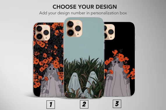 Ghost Gothic Spooky Art iPhone 16 Pro Max Phone Case - Image 1