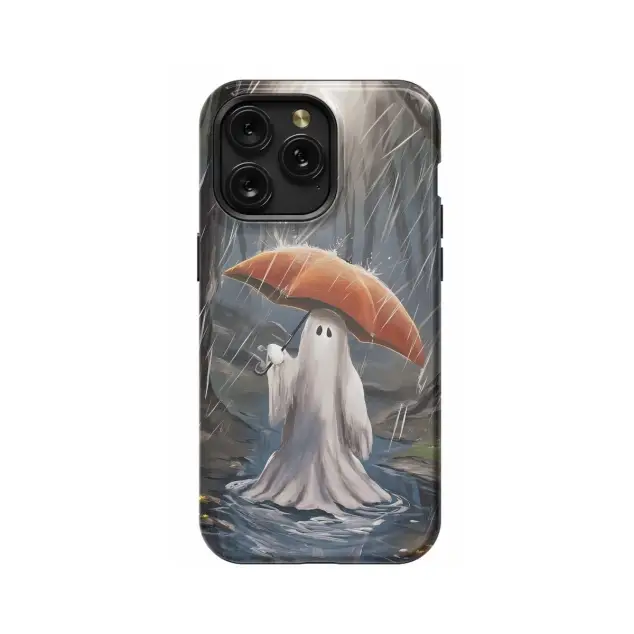 iPhone 16 Pro Max Ghost Spooky Rainy Phone Case