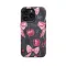 Girly Black Coquette Cherry Pink Bow Ribbons iPhone 16 Pro Max Phone Case - Image 1