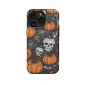 Halloween Spider Web Bat Skeleton Pumpkin Fall iPhone 16 Pro Max Phone Case - Image 1