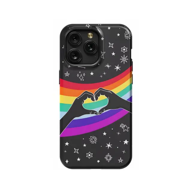 iPhone 16 Pro Max LGBTQ Pride Flag Stars Phone Case