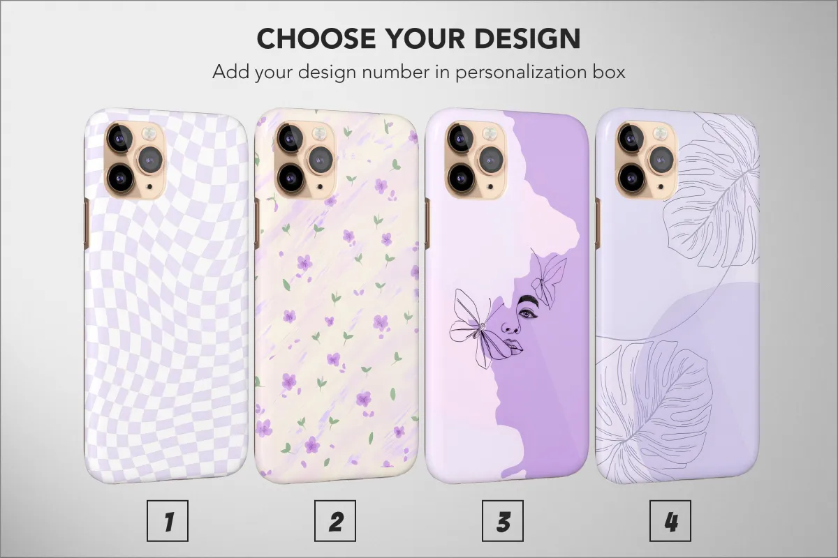 Purple Boho Cute Minimalist Girl Aesthetic iPhone 16 Pro Max Phone Case - Image 1