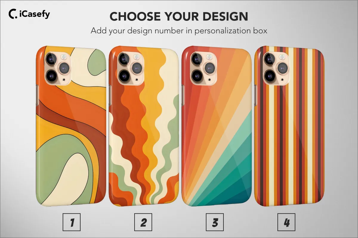 Retro Stripes Aesthetic Vintage Lines iPhone 16 Pro Max Phone Case - Image 1