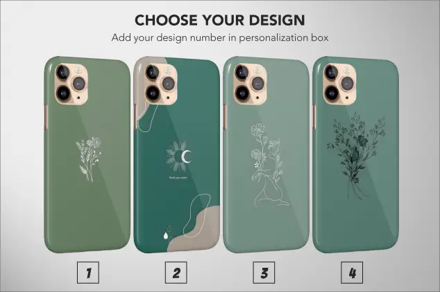 iPhone 16 Pro Max Sage Green Floral Boho Minimalist Women Art Phone Case
