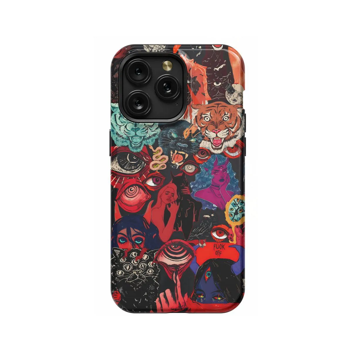 Screepy Collage Red Eye Witchy Hand # iPhone 16 Pro Max Phone Case - Image 1