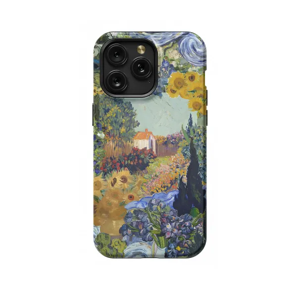 Seamless Aesthetic Collage Vincent Van Gogh iPhone 16 Pro Max Phone Case - Image 1