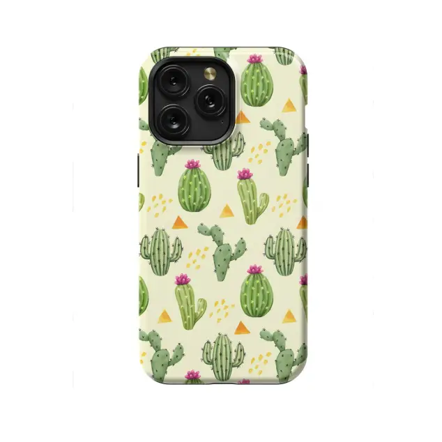 iPhone 16 Pro Max Seamless Cactus Botanical Phone Case