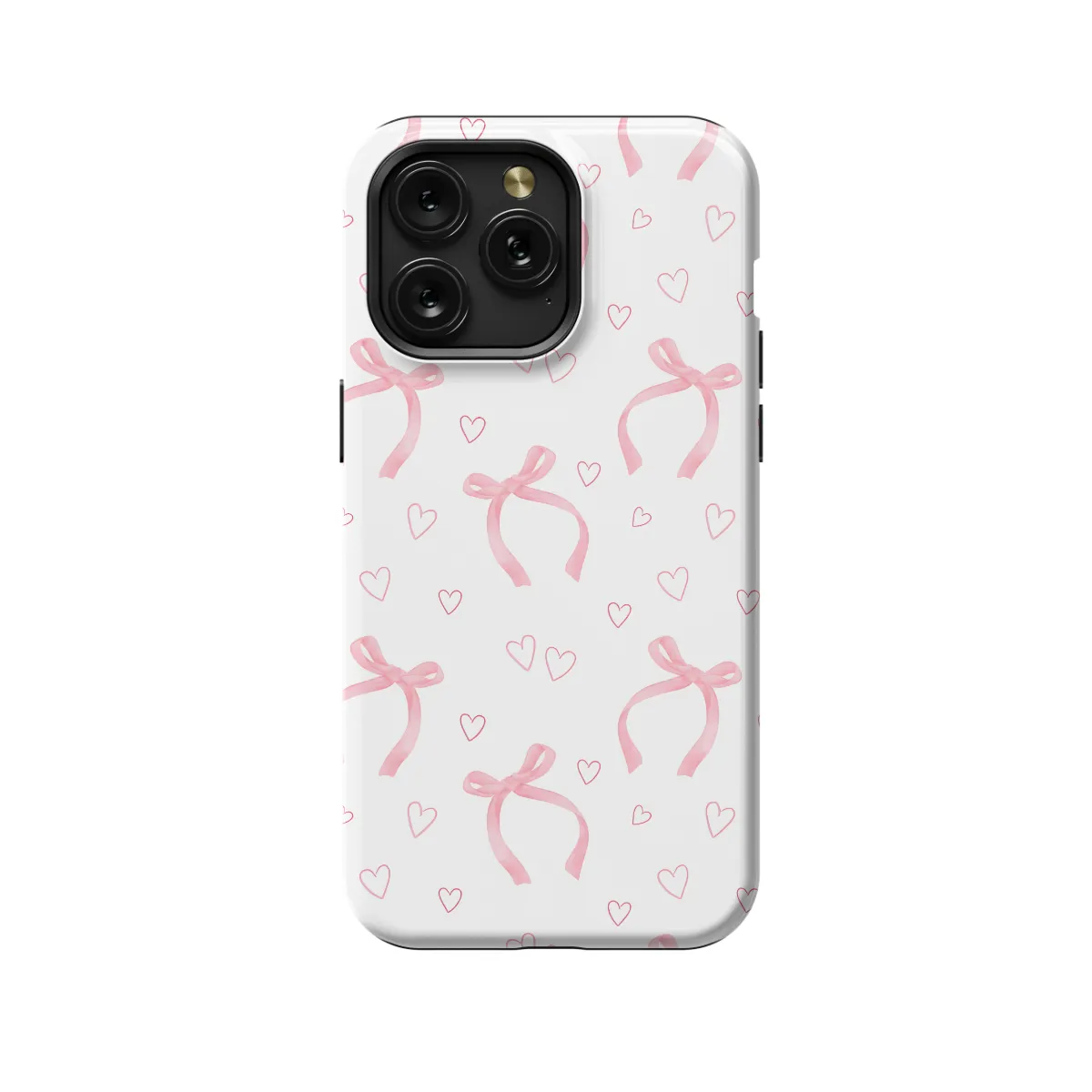 Seamless Charming Pink Bow Coquette iPhone 16 Pro Max Phone Case - Image 1