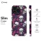 Seamless Flower Skeleton Skull iPhone 16 Pro Max Phone Case - Image 6