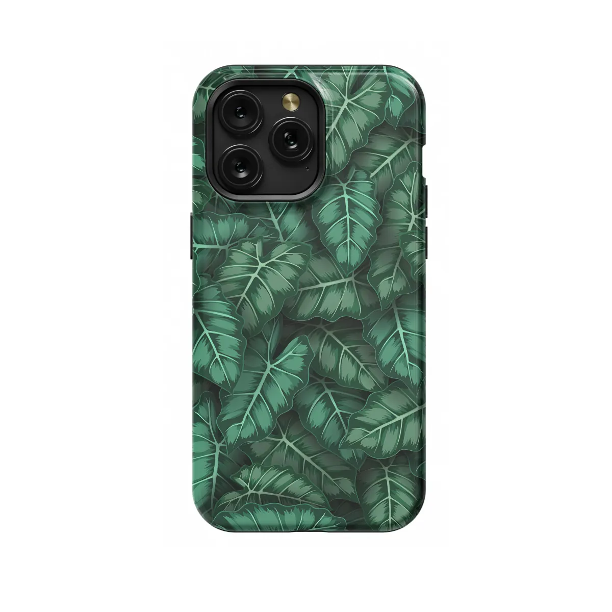 Seamless Green Leaf iPhone 16 Pro Max Phone Case - Image 1