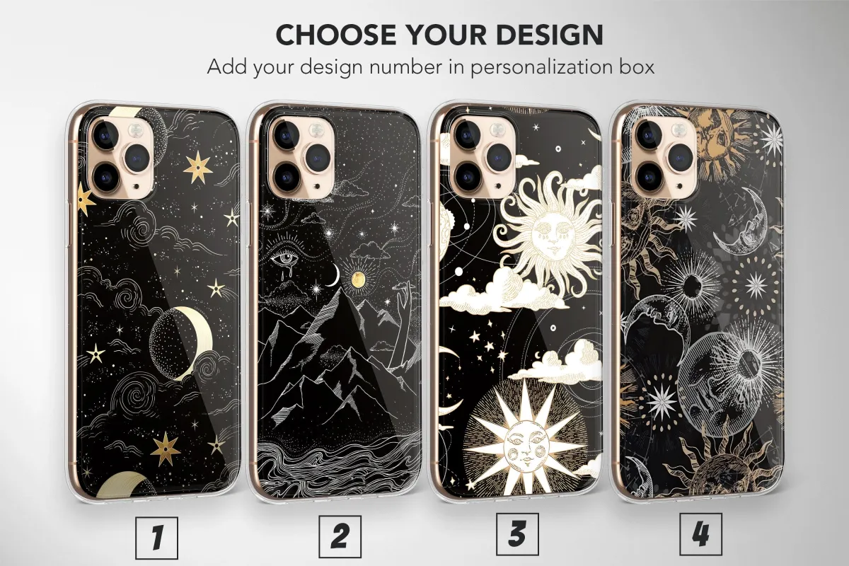 Tarot Sun Moon Celestial Stars Zodiac iPhone 16 Pro Max Phone Case - Image 1