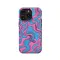 Topographic Map Marble Blue and iPhone 16 Pro Max Phone Case - Image 1